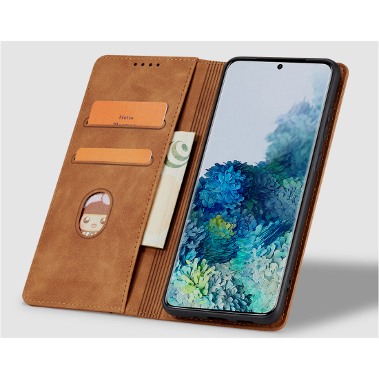 Bodycell Θήκη - Πορτοφόλι Xiaomi Redmi Note 12 5G - Brown (5206015019487)