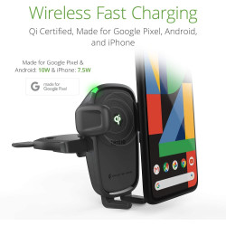 iOttie 2 in 1 Easy One Touch Wireless 2 - Βάση Ασύρματης Φόρτισης για Κινητά έως 6.7" για CD & Αεραγωγούς Αυτοκινήτου - 7.5W - Black (HLCRIO143)