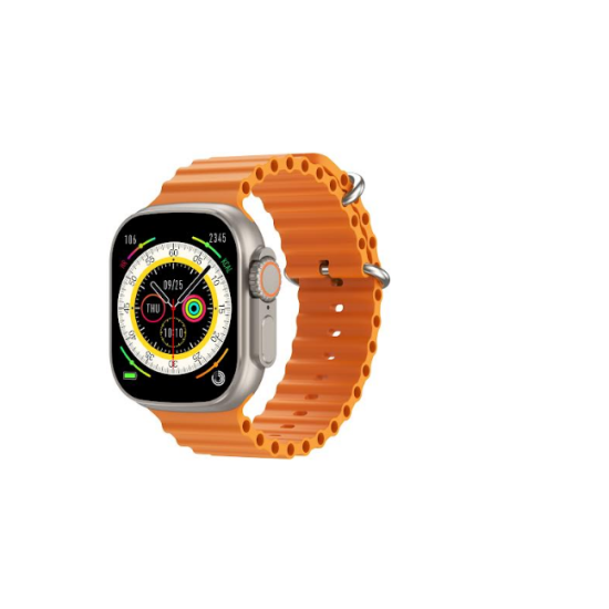 Riversong Smartwatch Motive 8 Ultra - Midnight Black / Orange Strap (SW808B)