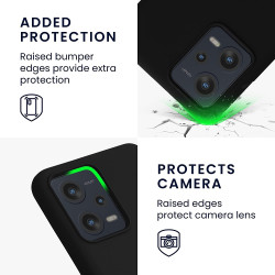 KWmobile Soft Flexible Rubber Cover - Θήκη Σιλικόνης Xiaomi Redmi Note 12 5G / Poco X5 - Black (60889.01)