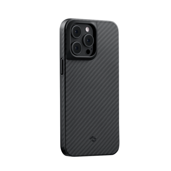 Pitaka MagEZ Case Pro 3 - Ανθεκτική MagSafe Θήκη Aramid Fiber Body με TPU - Apple iPhone 14 Pro - 1.6mm - 1500D - Black / Grey / Twill (KI1401PP)