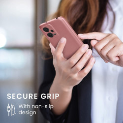 KWmobile Θήκη Σιλικόνης Xiaomi Redmi Note 12 5G / Poco X5 με Πλαίσιο Κάμερας - Metallic Rose Gold (60888.31)