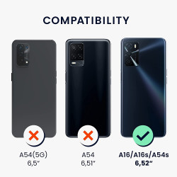 KWmobile Θήκη Σιλικόνης Oppo A16 / A16s / A54s - Bicolor Dark Pink / Blue / Transparent (60979.01)