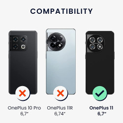 KWmobile Σκληρή Ξύλινη Θήκη με TPU Bumper - OnePlus 11 - Dark Brown / Walnut (60789.18)