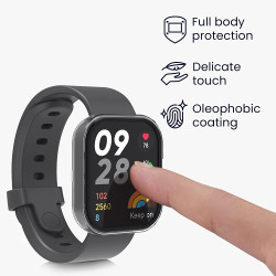 KW Full Body Cover - Θήκη με Tempered Glass - Xiaomi Redmi Mi Watch Lite 3 / Redmi Watch 3 - 2 Τεμάχια - Transparent (60919.02)