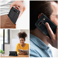 Rosso Element PU Θήκη Πορτοφόλι Google Pixel 7a - Black (8719246384592)