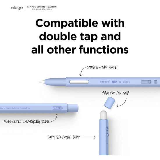 Elago Monami X - Θήκη Premium Σιλικόνης Apple Pencil 2nd Gen - Viola (EAPEN2-SC-MNM-VIOLA)