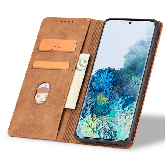 Bodycell Θήκη - Πορτοφόλι Xiaomi Redmi 12C - Brown (5206015018534)