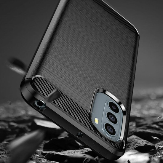 Techsuit Carbon Silicone - Θήκη Σιλικόνης Motorola Moto G41 / G31 - Black (5949419031159)