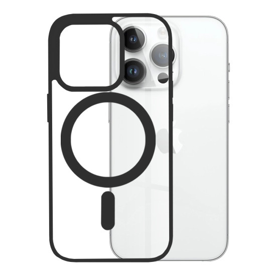 Techsuit MagSafe Pro - Σκληρή Διάφανη Θήκη MagSafe - Apple iPhone 14 Pro - Black (5949419002210)