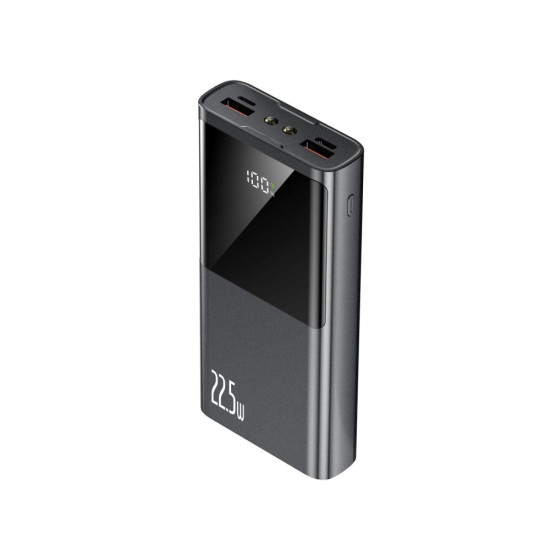 Tech-Protect PB13 PowerBank με Ψηφιακή Οθόνη LED - Φορητή Μπαταρία Φόρτισης & Φακός με 2 x USB-Α / 1 x Type-C - 20.000mAh - 22.5W - Grey (9490713931608)
