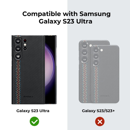 Pitaka Fusion Weaving MagEZ Case 3 - MagSafe Θήκη Aramid Fiber Body Samsung Galaxy S23 Ultra - 0.95mm - 600D - Rhapsody (FR2301U)
