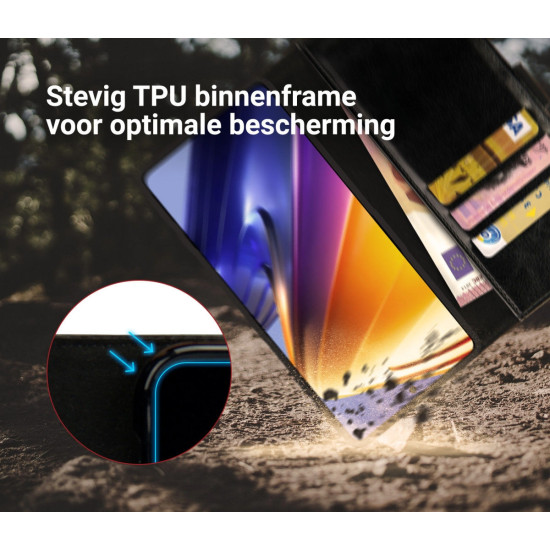 Rosso Element PU Θήκη Πορτοφόλι Xiaomi Poco F4 GT - Black (8719246360916)