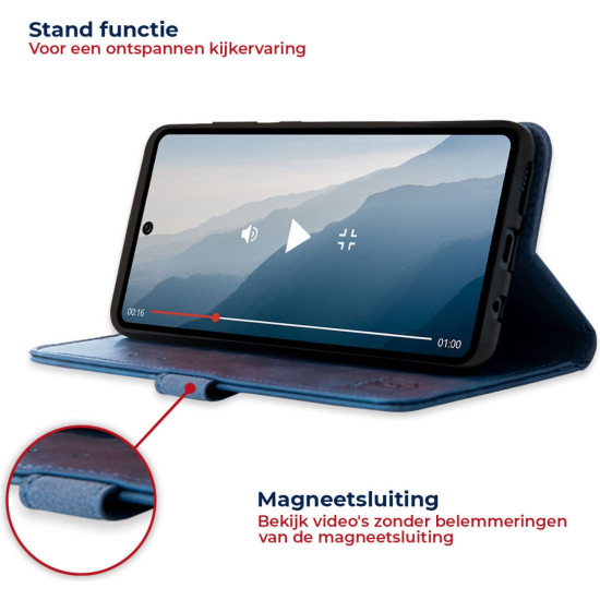 Rosso Element PU Θήκη Πορτοφόλι Samsung Galaxy A34 - Blue (8719246377051)