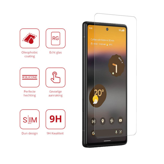 Rosso Tempered Glass - Αντιχαρακτικό Προστατευτικό Γυαλί Οθόνης Google Pixel 6a - Clear (8719246375453)