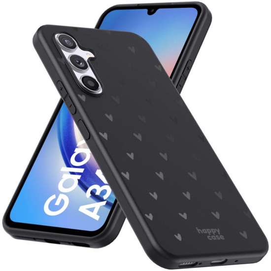 HappyCase Θήκη Σιλικόνης Samsung Galaxy A34 - Print Black (8719246406362)