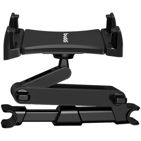 Buddi Tablet Holder for Car Headrest - Universal Ρυθμιζόμενη Βάση Στήριξης Smartphone / Tablet για Πίσω Κάθισμα Αυτοκινήτου - Black - 5 Έτη Εγγύηση (8719246384646)