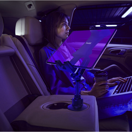 Buddi Tablet Holder for Car Cup - Universal Ρυθμιζόμενη Βάση Στήριξης Smartphone / Tablet για Ποτηροθήκη Αυτοκινήτου - Black - 5 Έτη Εγγύηση (8719246384684)