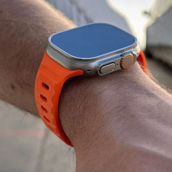 Tech-Protect Iconband Line - Λουράκι Σιλικόνης Apple Watch Ultra/SE/11/10/9/8/7/6/5/4 (49/46/45/44mm) - Orange (9490713934845)