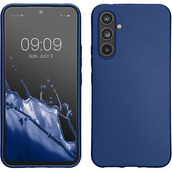 KWmobile Θήκη Σιλικόνης Samsung Galaxy A54 - Metallic Blue (60797.64)