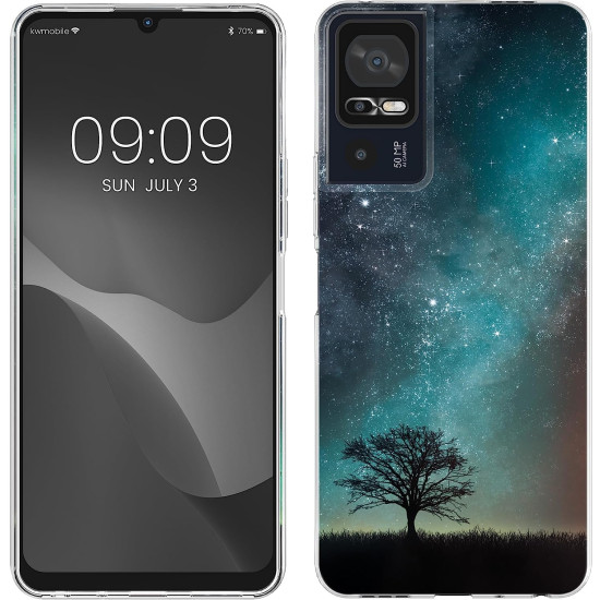 KWmobile Θήκη Σιλικόνης TCL 40 SE - Cosmic Nature / Blue / Grey / Black (61585.01)