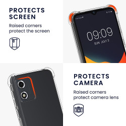 KWmobile Διάφανη Θήκη Σιλικόνης με Λουράκι Λαιμού - Motorola Moto E13 - Transparent (61623.01)