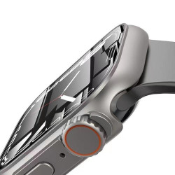 Tech-Protect Defence360 - Θήκη με Tempered Glass Apple Watch 9 / 8 / 7 (45mm) - Titanium / Orange (9490713934708)