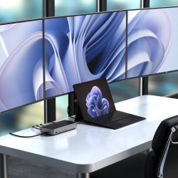Satechi Triple 4K Display Docking Station - Με Θύρες 3 x USB-A / 2 x Type-C / 2 x DisplayPort / 3 x HDMI / 1 x Ethernet / 1 x 3.5mm Jack / 1 x Kensington Lock / 1 x DC (ST-D4KTM-EU)