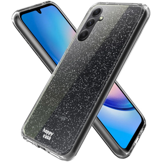 HappyCase Διάφανη Θήκη Σιλικόνης Samsung Galaxy A34 - Glitter Print (8719246382536)