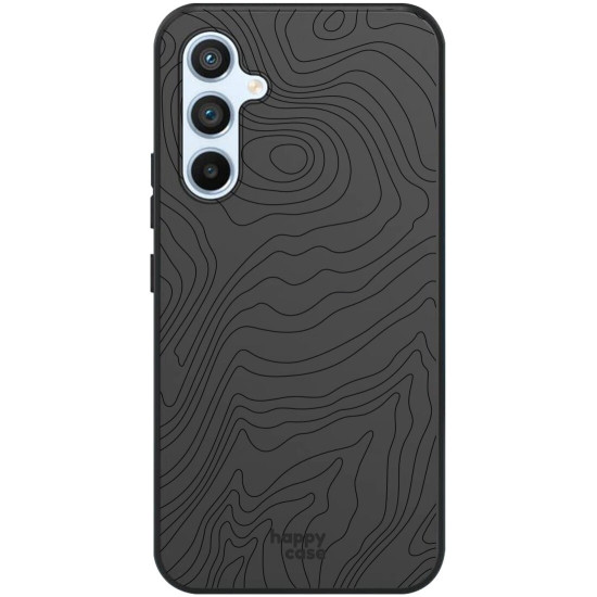 HappyCase Θήκη Σιλικόνης Samsung Galaxy A34 - Fine Lines Print Black (8719246406379)