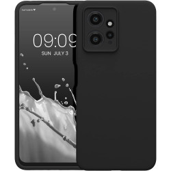 KWmobile Soft Flexible Rubber Cover - Θήκη Σιλικόνης Xiaomi Redmi Note 12 4G με Πλαίσιο Κάμερας - Black (61180.01)