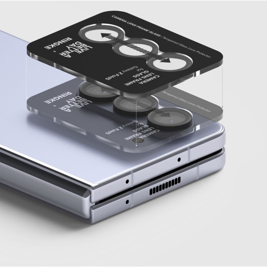 Ringke Camera Lens Frame Glass - Αντιχαρακτικό Γυαλί Προστασίας για Φακό Κάμερας - Samsung Galaxy Z Fold5 - Black (8809919306102)