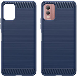 HappyCase Θήκη Σιλικόνης Brushed - Nokia C32 - Blue (8719246408656)