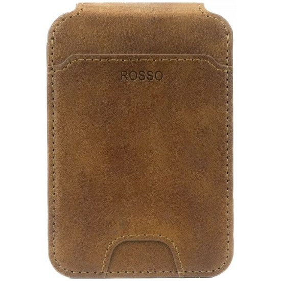 Rosso Element MagSafe Wallet - MagSafe Θήκη - Πορτοφόλι για Κάρτες / Αναδιπλούμενη Βάση - Brown (8719246399008)