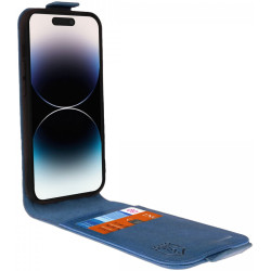 Rosso Element Vertical Flip Case - Flip Θήκη Πορτοφόλι Apple iPhone 14 Pro - Blue (8719246407017)