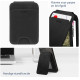 Rosso Deluxe MagSafe Wallet - Δερμάτινη MagSafe Θήκη - Πορτοφόλι για Κάρτες / Αναδιπλούμενη Βάση - Black (8719246399015)