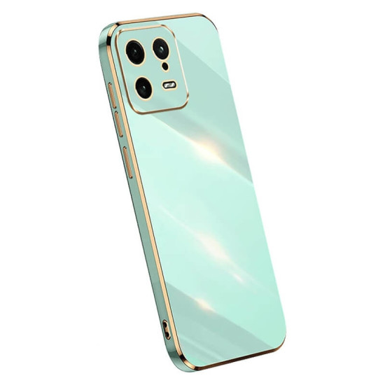 Bodycell Gold Plated - Θήκη Σιλικόνης Xiaomi 13 - Mint Green (5206015069864)