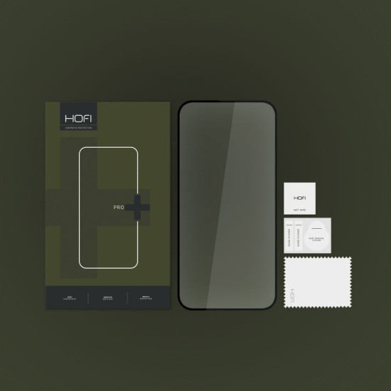 Hofi Premium Pro+ Tempered Glass - Fullface Αντιχαρακτικό Γυαλί Οθόνης - Apple iPhone 15 Pro Max - Black (9319456604788)