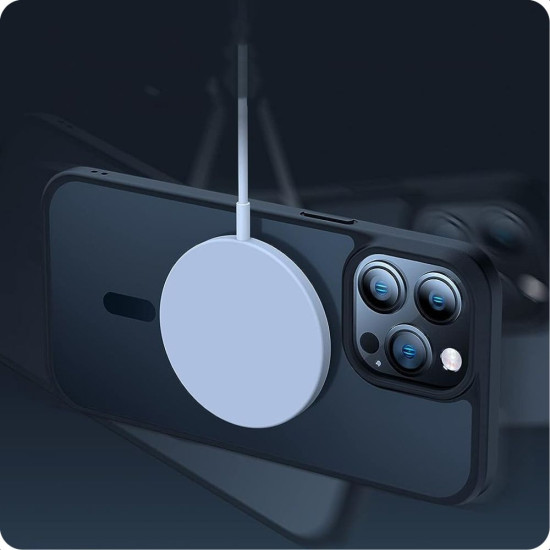 Θήκη Apple iPhone 15 Pro Max - Tech-Protect MagMat Σκληρή Διάφανη MagSafe - Black / Clear (9490713936528)