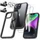 Alogy Hybrid Armored - Σετ με 1 x Διάφανη Σκληρή Θήκη / 2 x Tempered Glass Οθόνης / 2 x Tempered Glass για Φακό Κάμερας - Apple iPhone 14 Plus - Black / Transparent (5905601808022)