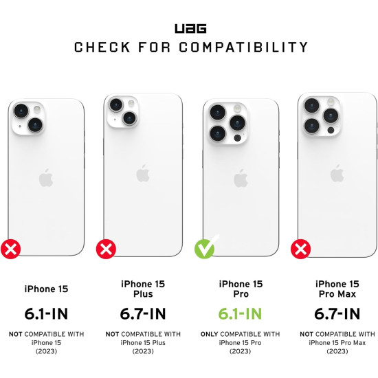UAG Monarch - Ανθεκτική Θήκη Apple iPhone 15 Pro - Kevlar Elemental Green (11427811397B)