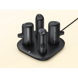 Viyisi G007C Charging Dock with 4 USB-C Portable Chargers - Μαγνητικός Σταθμός Φόρτισης με 4 x PowerBank / Φορητές Μπαταρίες Φόρτισης με Ενσωματωμένο Type-C - 4 x 5000mAh - 20W - Black (5200260000610)