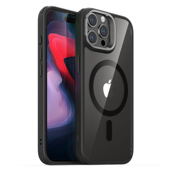 Θήκη Apple iPhone 15 Pro Max - ESR Classic Kickstand Hybrid HaloLock Διάφανη Ανθεκτική με MagSafe - Clear / Black (4894240176573)