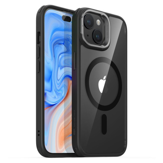 ESR Classic Kickstand Hybrid HaloLock - Διάφανη Ανθεκτική MagSafe Θήκη Apple iPhone 15 - Clear / Black (4894240176481)