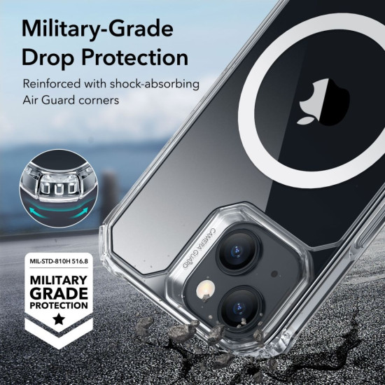 ESR Air Armor HaloLock - Διάφανη Ανθεκτική MagSafe Θήκη Apple iPhone 15 Plus - Clear (4894240173688)