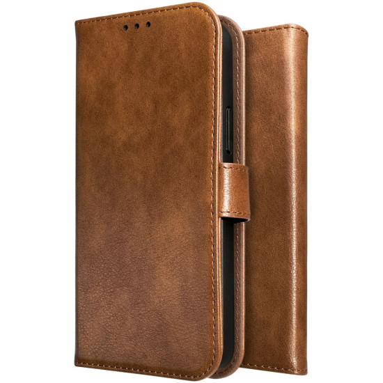 Θήκη iPhone 15 Pro Max Rosso Element 2 in 1 PU Πορτοφόλι - Brown (8719246401459)