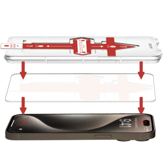 Rosso Tempered Glass - FullFace Αντιχαρακτικό Προστατευτικό Γυαλί Οθόνης Apple iPhone 15 Pro (8719246407079)
