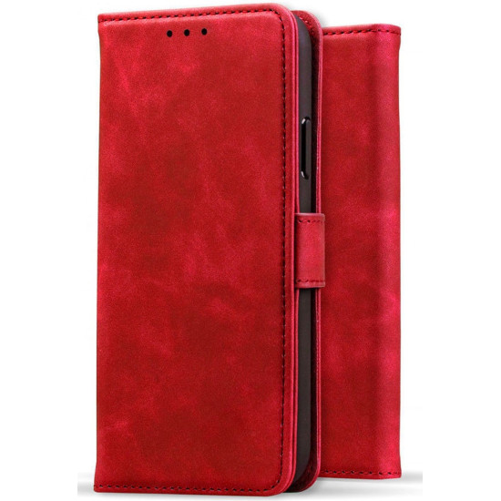 Rosso Element PU Θήκη Πορτοφόλι Apple iPhone 15 Pro - Red (8719246401374)