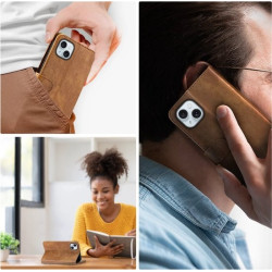 Rosso Element PU Θήκη Πορτοφόλι Apple iPhone 15 - Brown (8719246401275)