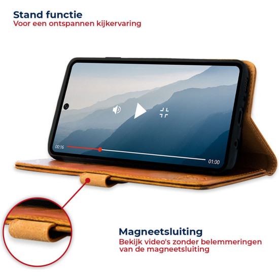 Rosso Element PU Θήκη Πορτοφόλι Samsung Galaxy Note 20 - Light Brown (8719246252662)